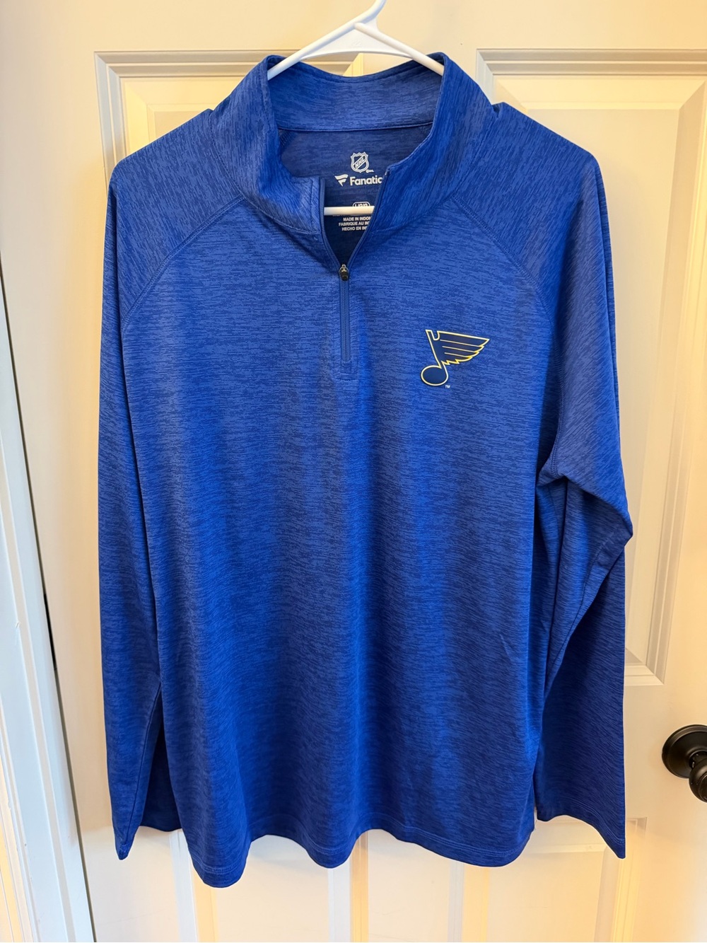 St. Louis Blues lightweight Royal Blue Half-Zip Pullover large